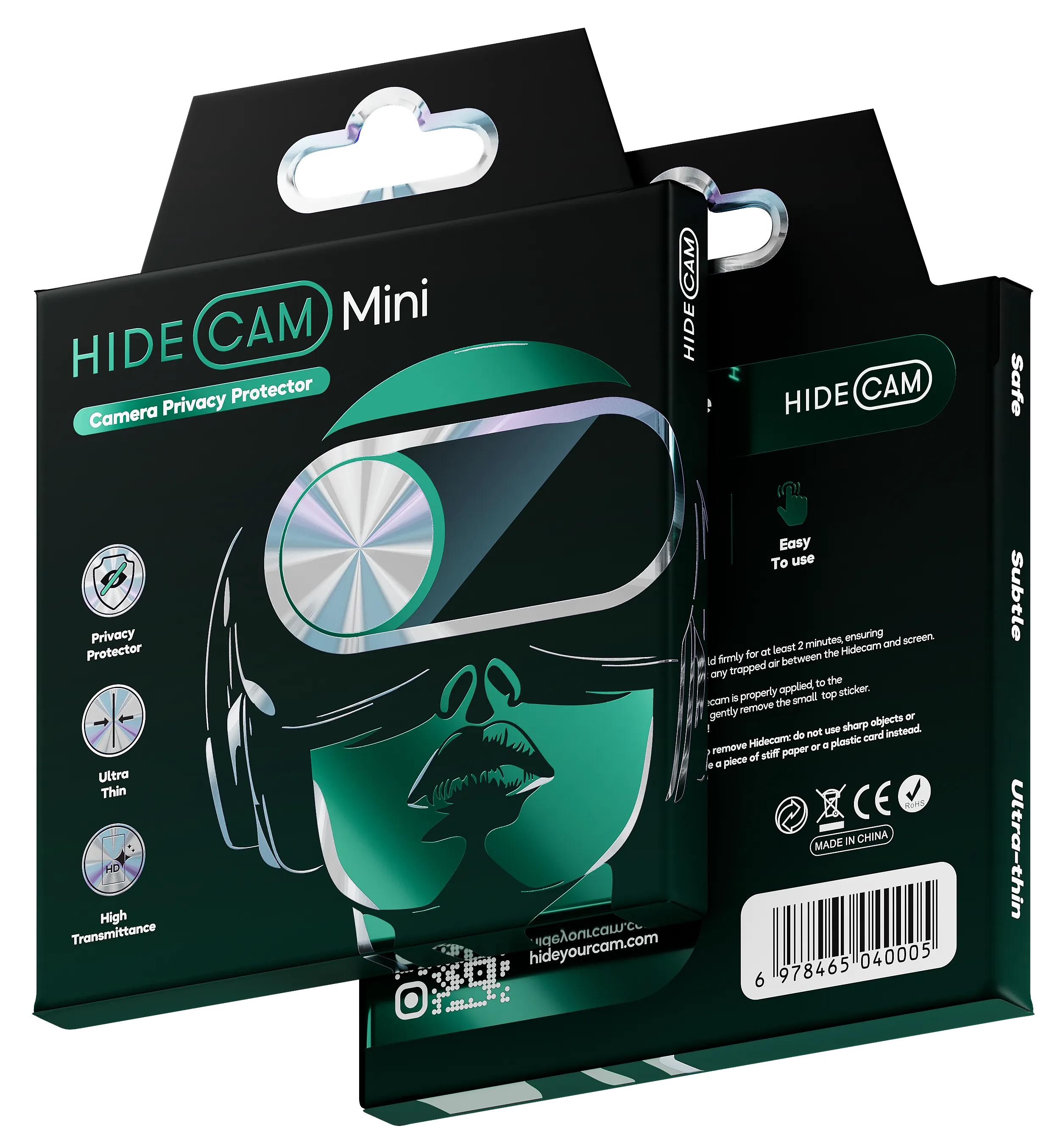 HideCam Mini camera privacy protector packaging box